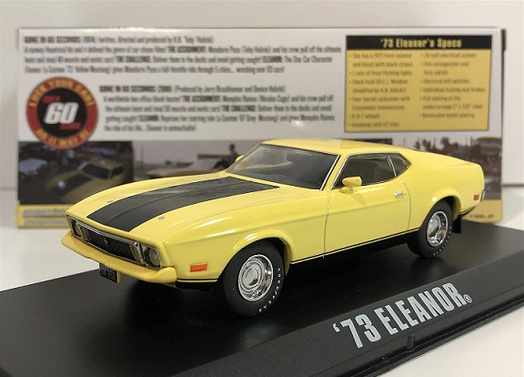 Ford Mustang 1973 Mach 1 "Eleanor" Geel 1:43 Greenlight Collectibles