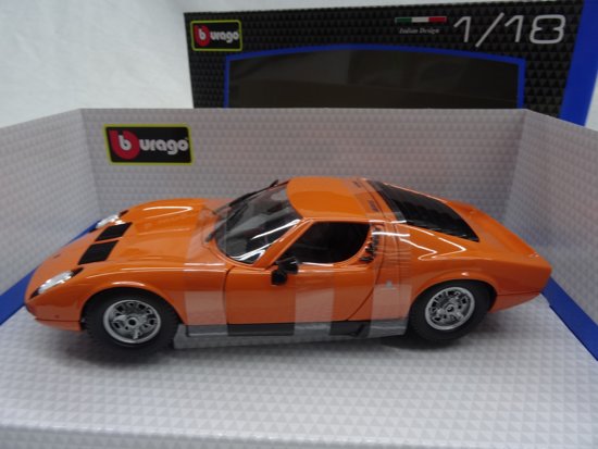 Lamborghini Miura 1968 Oranje 1:18 Burago