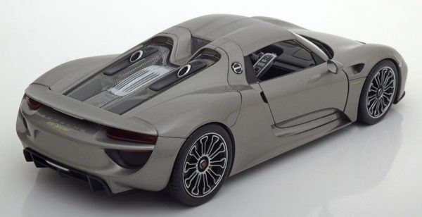 Porsche 918 Spyder Hard-top - Grijs Metallic 1:18 Welly