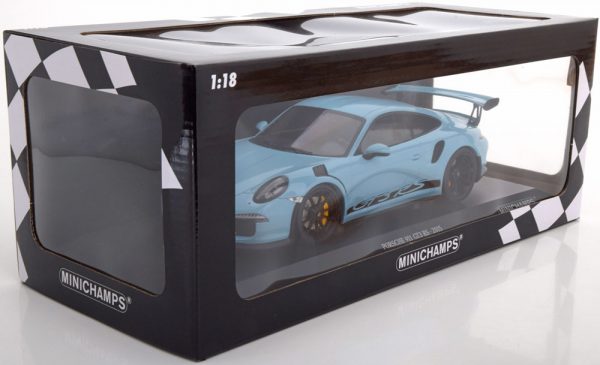 Porsche 911 (991) GT3 RS 2015 Lichtblauw 1-18 Minichamps Limited 222 Pieces