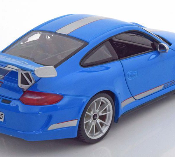 Porsche 911 GT3 RS 4.0 2011 1:18 Blauw Burago