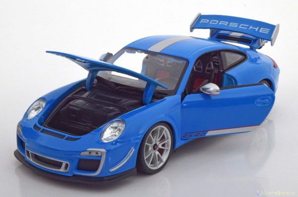 Porsche 911 GT3 RS 4.0 2011 1:18 Blauw Burago