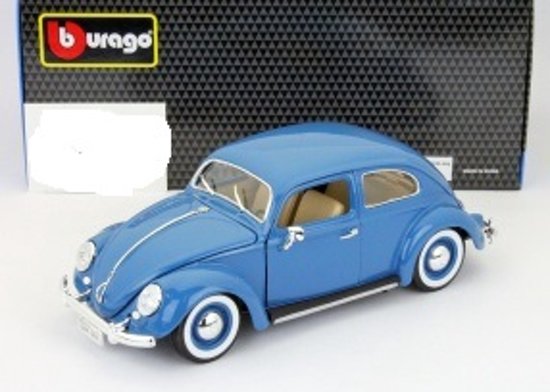 Volkswagen Kever Beetle 1955 Blauw 1-18 Burago