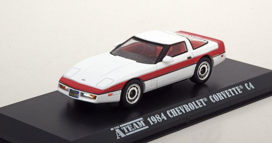Chevrolet Corvette C4 "The A-Team "1984 Wit 1-43 Greenlight Collectibles