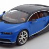 Bugatti Chiron 2016 - Blauw/Zwart Schaal 1:18 Bburago