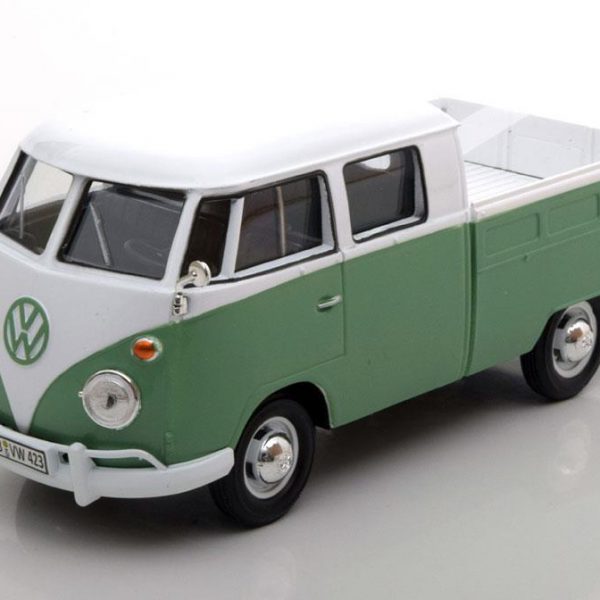 Volkswagen T1 Type 2 Pick Up Wit / Groen 1-24 Motormax