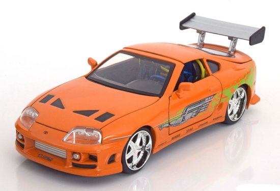 Toyota Supra Brian's "Fast and Furious 1:24 Oranje Jada Toys