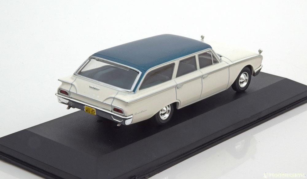 FORD RANCH WAGON 1960 Blanc et Toit Bleu WHITEBOX 1:43