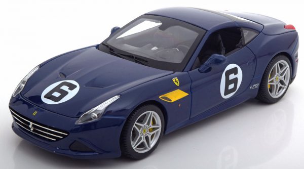 Ferrari California T "The Sunoco" 70th Anniversary Collection Blauw 1-18 Burago