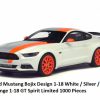 Ford Mustang Bojix Design 1-18 Wit / Zilver / Oranje 1-18 GT Spirit Limited 1000 Pieces
