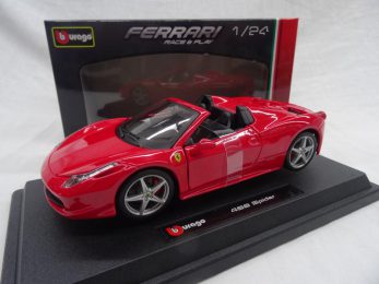 Ferrari 458 Spider Rood 1-24 Burago Race en Play