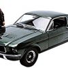 Ford Mustang GT Fastback 1968 uit de film Bullitt met Steve McQueen ( with Figure )1-18 Greenlight Collectibles