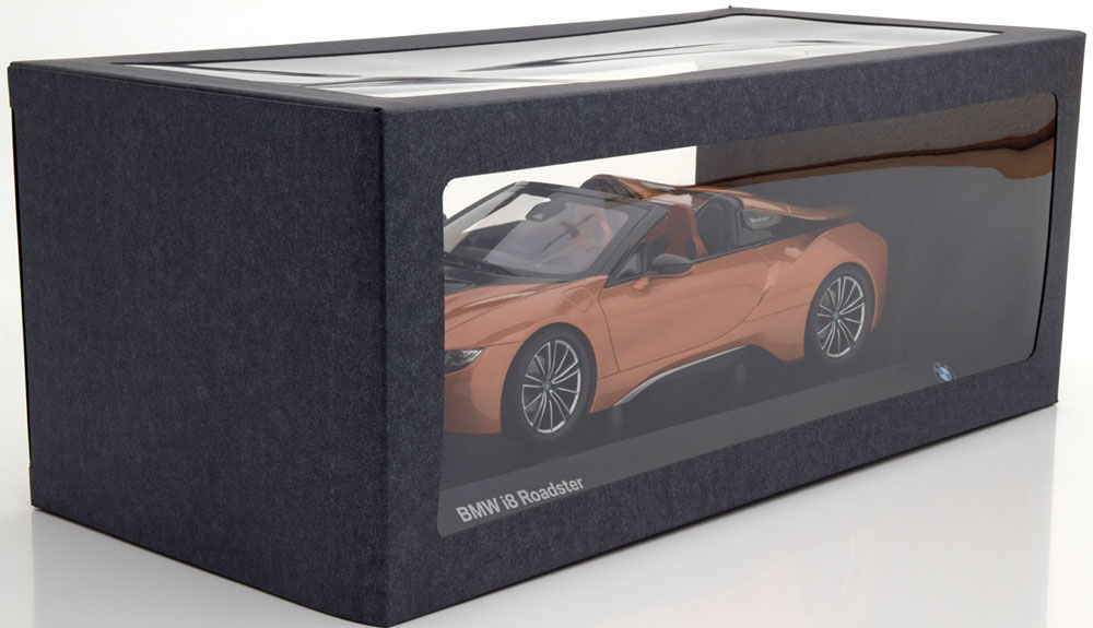 BMW i8 Roadster Cabriolet 2018 Koper Metallic 1-18 Minichamps