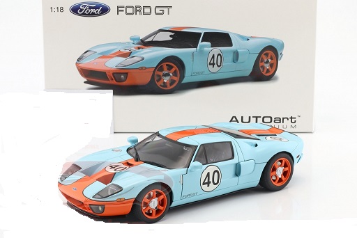 Ford GT "Gulf" Nr# 40 Lichtblauw 1-18 Autoart