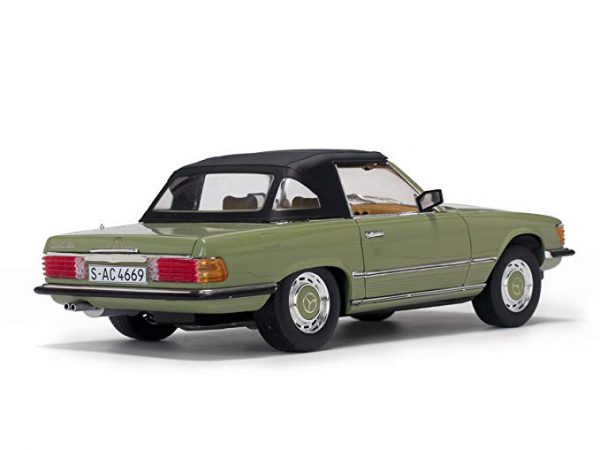 Mercedes-Benz 350 SL Closed Convertible 1977 Caledonia groen 1:18 Sun Star