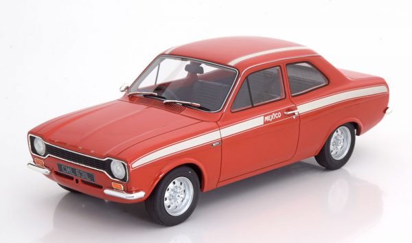 Ford Escort MK1 Mexico 1973 Rood / Wit 1-18 Cult Scale Models