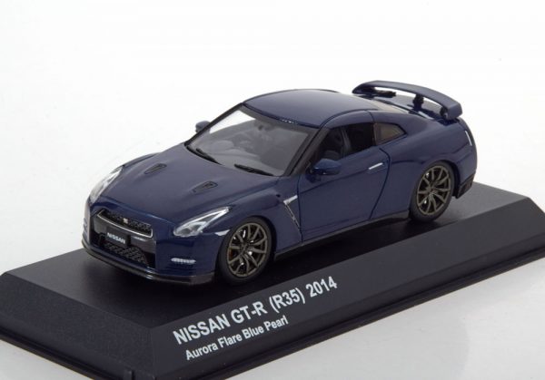Nissan Skyline GT-R (R35) 2014 Donkerblauw Metallic 1-43 Kyosho