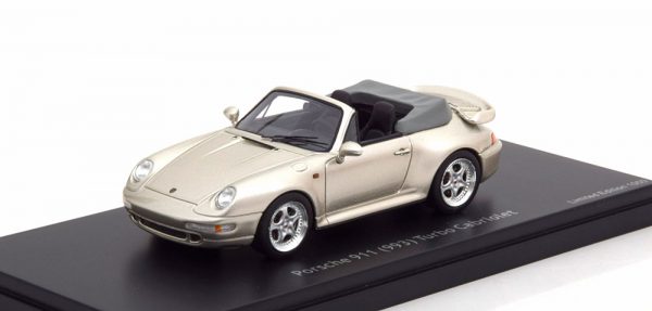 Porsche 911 ( 993 ) Turbo Cabriolet 1-43 Zilver Schuco Pro R Limited 1000 Pieces