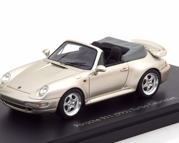 Porsche 911 ( 993 ) Turbo Cabriolet 1-43 Zilver Schuco Pro R Limited 1000 Pieces