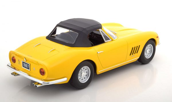 Ferrari 275 GTB/4 NART 1967 Geel met Speciale Aluminium Velgen 1-18 KK Scale Limited 250 Pieces