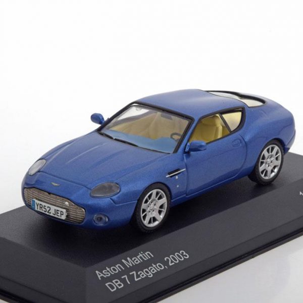 Aston Martin DB7 Zagato 2003 Blauw Metallic 1-43 Whitebox Limited 1000 Pieces