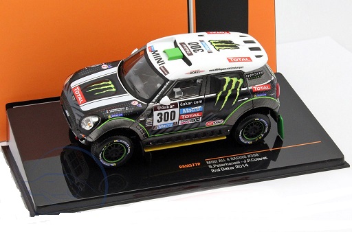 Mini All 4 Racing #300 2nd Paris Dakar 2014 S.Peterhansel / J.P.Cottret 1-43 Ixo Models