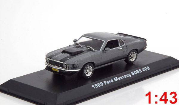 Ford Mustang Boss 429 1969 "Movie John Wick (2014)" Gray / black 1:43 Greenlight Collectibles