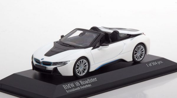 BMW i8 Roadster Cabriolet 2018 Wit 1-43 Minichamps Limited 504 Pieces