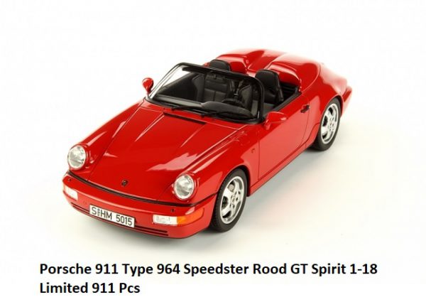 Porsche 911 ( 964 ) Speedster Rood 1-18 GT Spirit Limited 911 Pieces