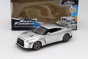 Brian's Nissan GT-R ( R35 ) Fast and The Furious" Zilver 1-24 Jada Toys