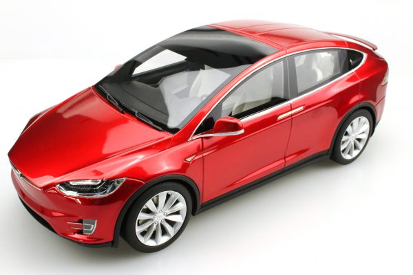 Tesla Model X 2016 Rood Metallic 1-18 LS Collectibles Limited 250 Pieces -