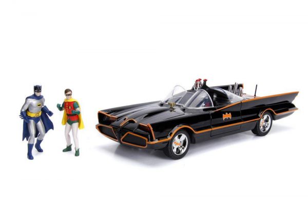 Batmobile Batman Classic 1966 TV Series + Figuren + Lights 1:18 Jada Toys