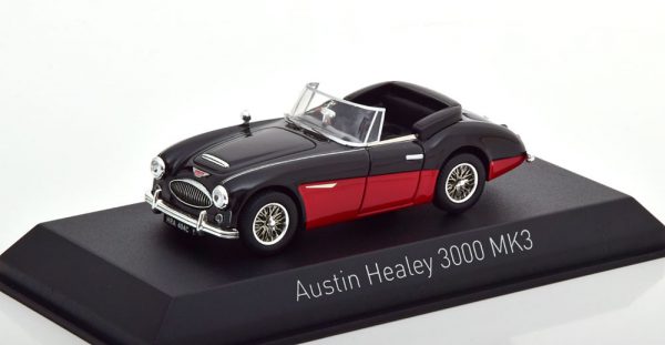 Austin Healey 3000 MK III 1964 Zwart / Rood 1-43 Norev