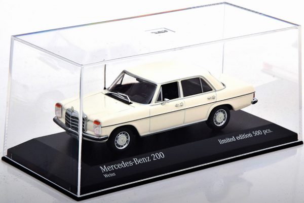 Mercedes-Benz 200D ( W115 ) Limousine 1968 Wit 1-43 Minichamps Limited 500 Pieces