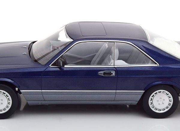 Mercedes-Benz 560 SEC 1985 ( C126 ) Blauw Metallic 1-18 KK Scale Limited 1000 Pieces