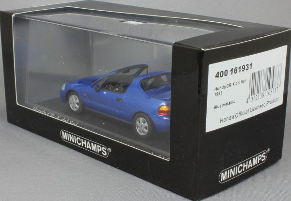 Honda CR-X Del Sol 1993 Blauw Metallic 1-43 Minichamps Limited 1008 Pieces
