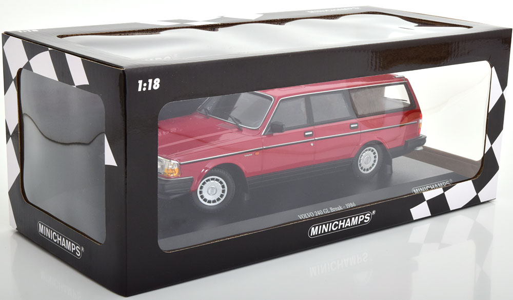 Volvo 240 GL Break 1986 Rood 1:18 Minichamps Limited 600 pcs