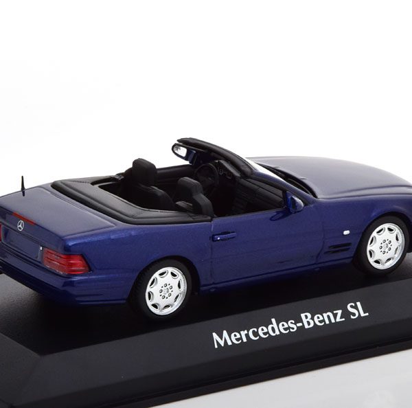 Mercedes-Benz SL ( R129 ) 1999 Blauw 1-43 Maxichamps