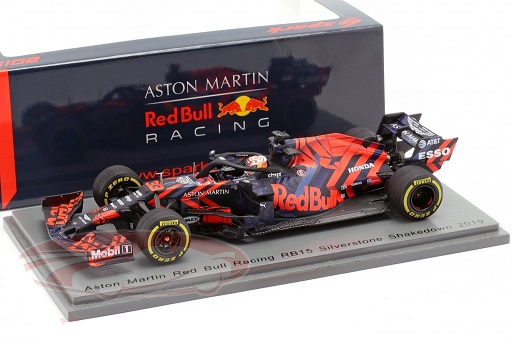 Aston Martin Red Bull Racing RB15 Test Session Silverstone 2019 Max Verstappen Spark 1-43