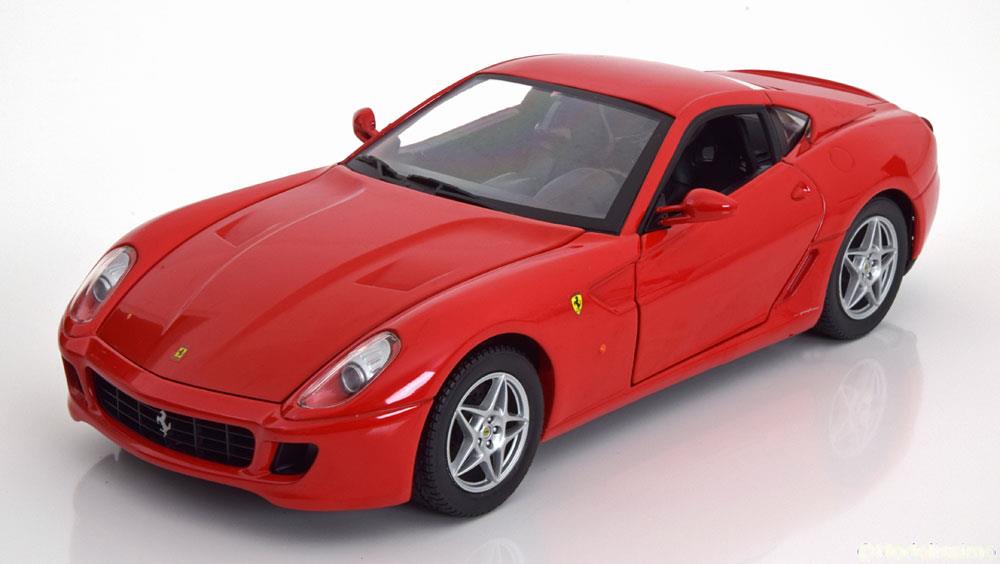 Ferrari 599 GTB Fiorano 2006 1:18 Rood Hotwheels - Schuiten