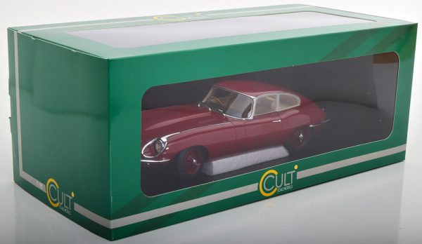 Jaguar E-Type Serie 2 Coupe 1968 Donkerrood 1-18 Cult Scale Models