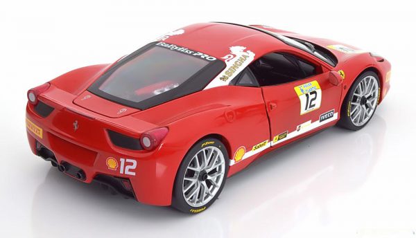 Ferrari 458 Challenge #12 Rood 1-18 Hotwheels