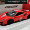 Ferrari 488 Pista 2018 Rood 1-24 Burago Race & Play