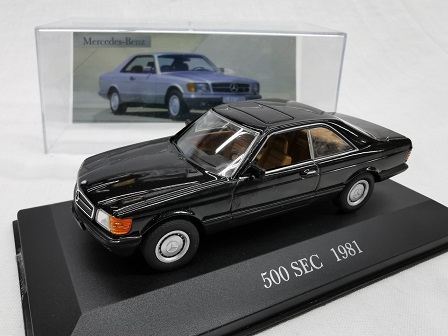 Mercedes-Benz 500 SEC 1981 Zwart 1-43 Altaya Mercedes Collection