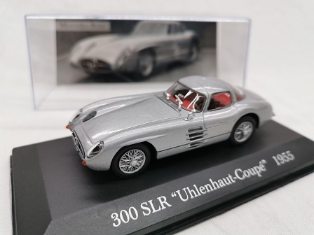 Mercedes-Benz 300 SLR "Uhlenhaut-Coupe "1955 Zilver 1-43 Altaya Mercedes Collection