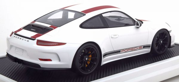 Porsche 911 R (991) Coupe 1-12 Wit ( met Vitrine ) Spark Limited 500 Pieces