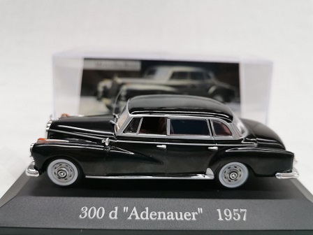 Mercedes-Benz 300 D "Adenauer" 1957 Zwart 1-43 Altaya Mercedes Collection