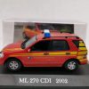 Mercedes-Benz ML 270 CDI 2002 ( W163 )"Brandweer " Rood 1-43 Altaya Mercedes Collection