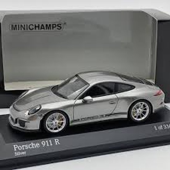 Porsche 911 R 2016 Zilver 1-43 Minichamps Limited 336 Pieces