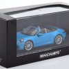 Porsche 911 (992) Carrera 4S Cabriolet 2019 Blauw 1-43 Minichamps Limited 300 Pieces